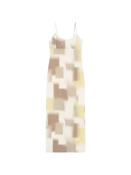 Rochie maxi Armani Exchange cu imagine cu imprimeu abstract cu bretele