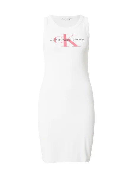 Calvin Klein Jeans Rochie ARCHIVAL alb