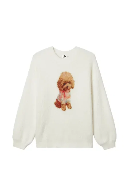Pulover B+ab alb