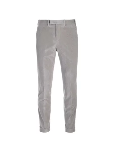 Pantaloni Pt Torino de catifea cord gri