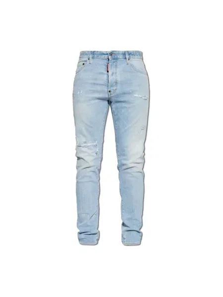 Jeansy Dsquared2 typu teddy niebieskie