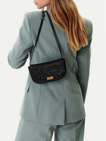 Tommy Hilfiger Geantă Party Le Mini Crossover Beaded negru