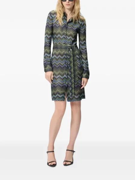 Rochie tip cămașă Missoni verde