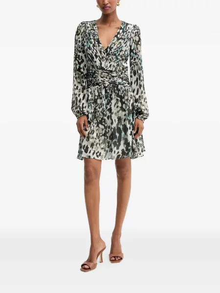 Rochie mini Guess cu decolteu în V negru
