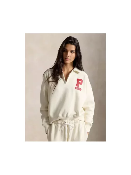 Bluza rozpinana Polo Ralph Lauren z logo biała