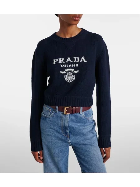 Pulover Prada de lână albastru