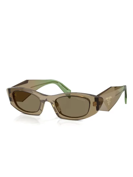 Ochelari de soare Prada Eyewear cu imprimeu geometric verde