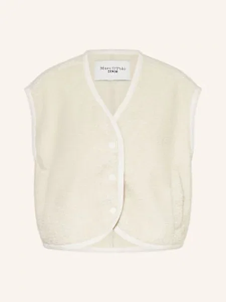 Marc O'polo Denim Kamizelka Z Pluszowego Materiału weiss biała
