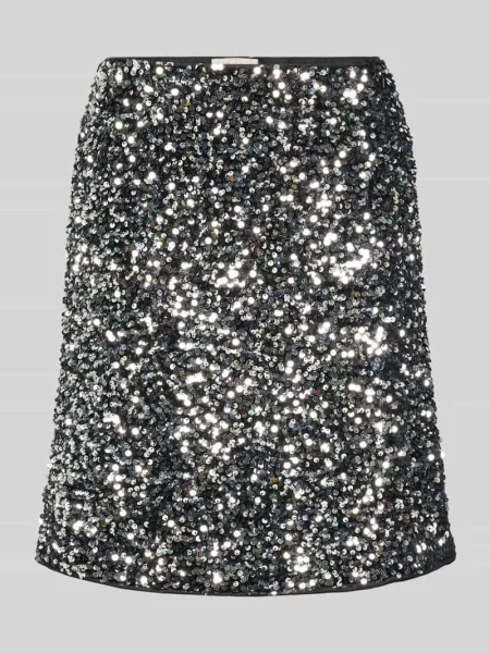 Spódnica mini z cekinami model ‘LUNE’ Free/quent czarna