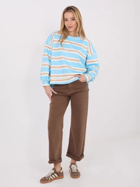 Geacă Italy Moda cu dungi maro