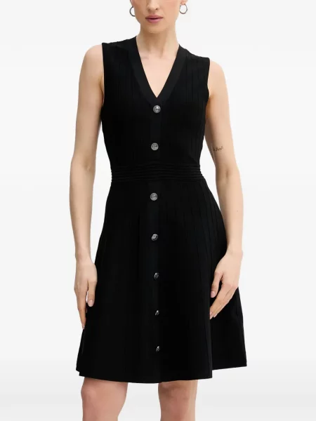 Rochie mini Guess tricotate negru
