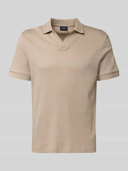 Koszulka polo o kroju regular fit z dekoltem w serek model Rauljose' Joop! Collection beżowe