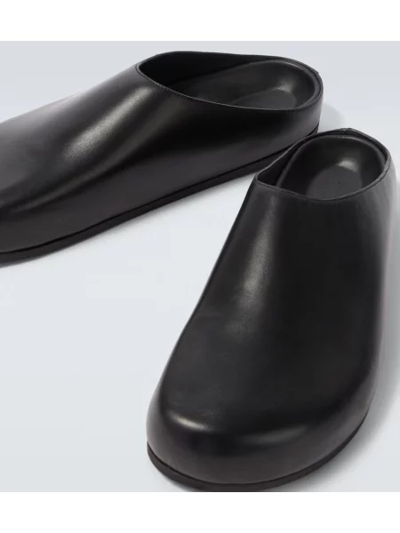 Papuci tip mules Studio Nicholson din piele negru