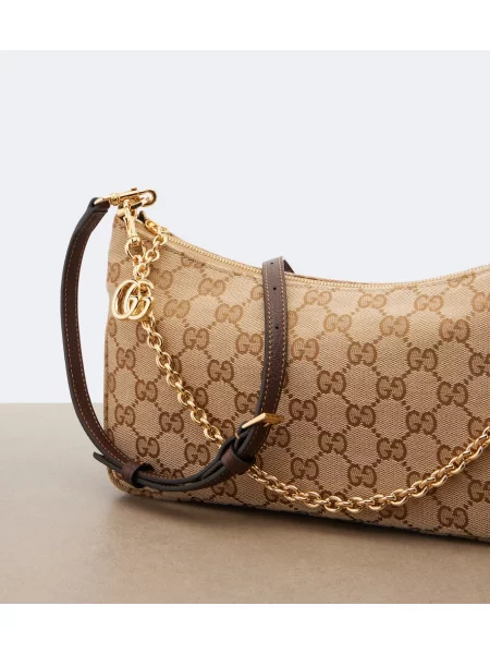 Geantă Gucci din canvas bej