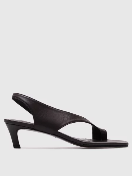 Кожаные босоножки Toteme коричневые