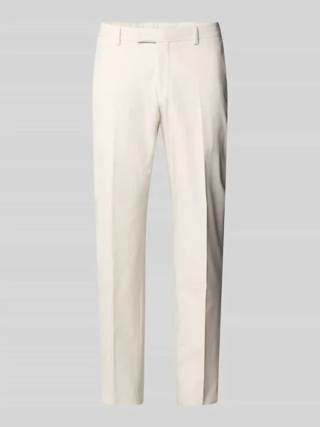Spodnie garniturowe o kroju slim fit z dodatkiem model MELWIN' Strellson białe