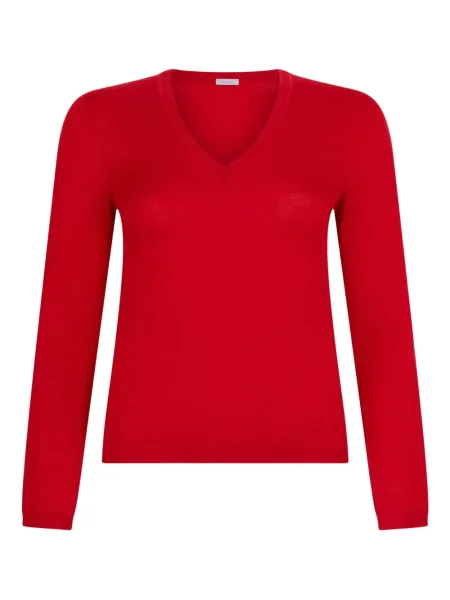 Top Malo cu decolteu în V roșu