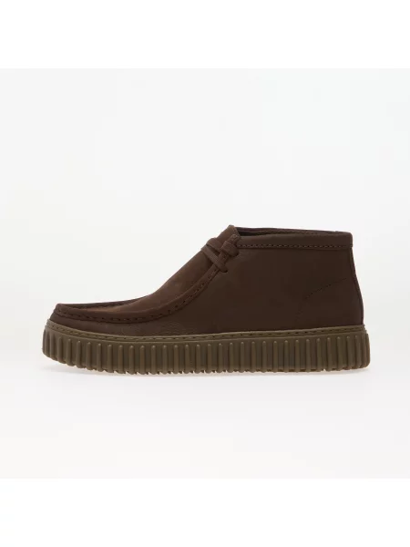 Pantofi Clarks Torhill Hi Leather Dark Brown 12 maro