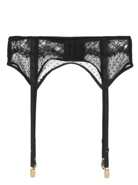 Nėriniuotas diržas Dolce & Gabbana juoda