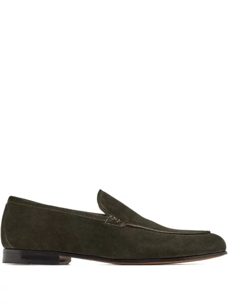 Pantofi loafer Forsa din piele de căprioară verde