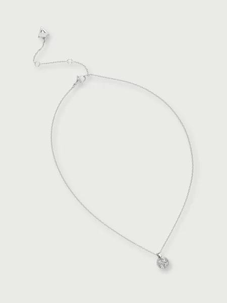 Guess lănțișor cu pandantiv pentru femei din oțel inoxidabil cu zirconiu cubic 4G SUPREME