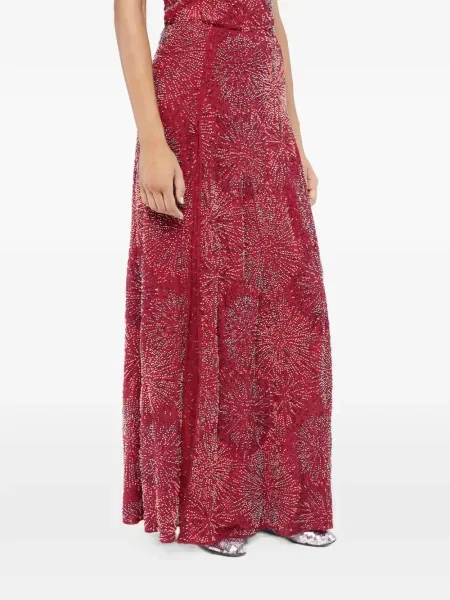 Fustă Rabanne cu broderie din satin