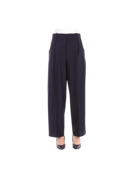 Spodnie Solotre wełniane niebieskie