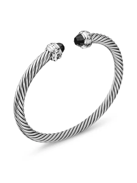 Brăţară David Yurman clasică argintiu