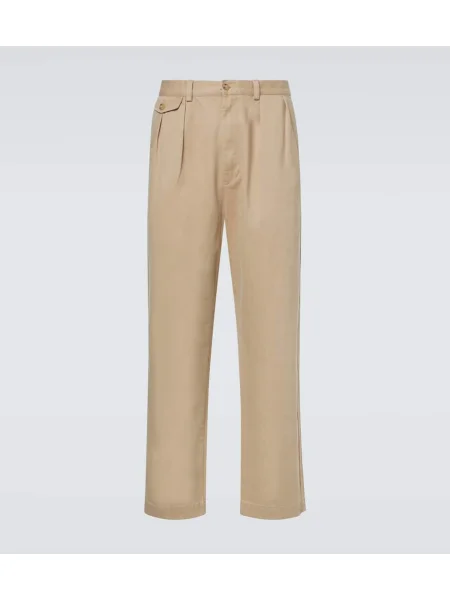 Hlače chino Polo Ralph Lauren z visokim pasom bež