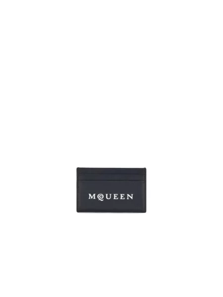 Portfel Alexander Mcqueen skórzany czarny