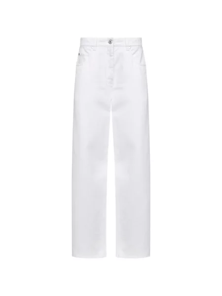 Blugi Brunello Cucinelli cu 5 buzunare alb