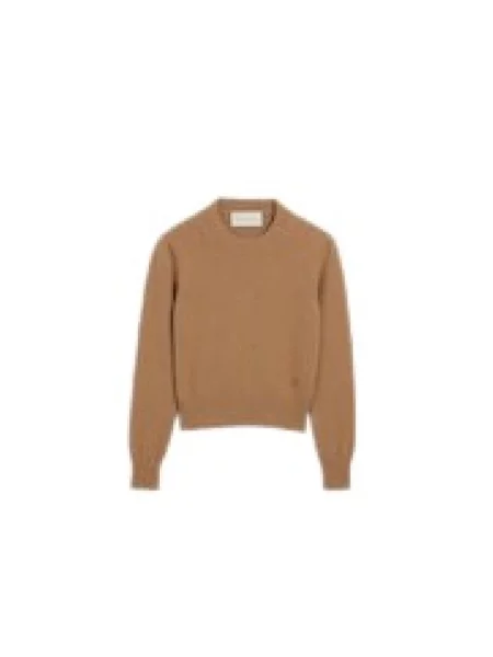 Sweter Ami Paris brązowy