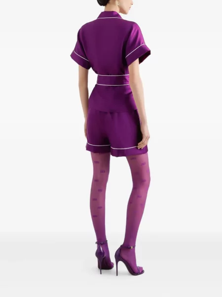 Cămașă Dolce & Gabbana de mătase violet