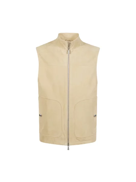 Kamizelka Eleventy zamszowa beżowa