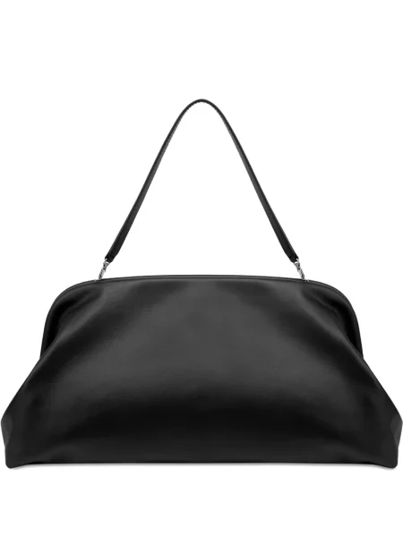 Satenska clutch torbica Alberta Ferretti crna