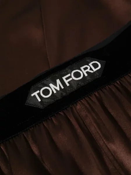 Satenske hlače Tom Ford smeđa