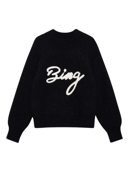 Pulover Anine Bing cu broderie negru