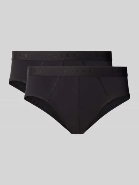 Majtki o kroju regular fit z detalem z logo model ‘Daily’ Falke czarne