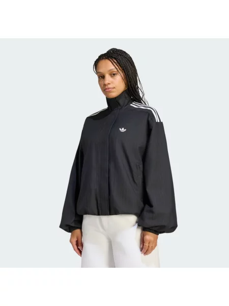 BLUZA DRESOWA W KRATKĘ O LUŹNYM KROJU czarna