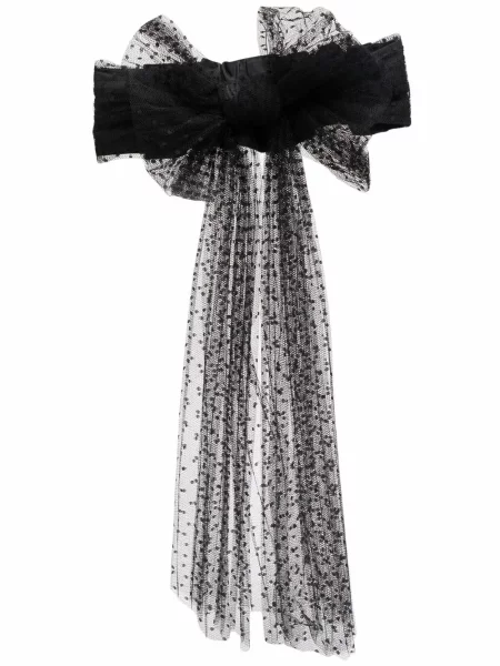 Prozirni remen Red(v) s mašnom crna