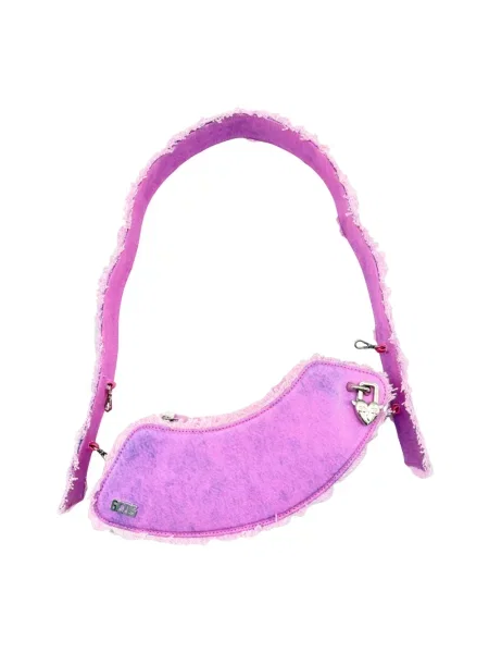 Torebka skórzana Gcds różowa