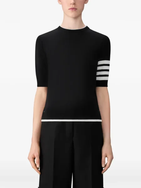 Tricou Thom Browne scurt negru