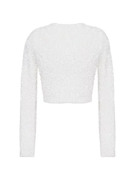 Cardigan Adam Lippes cu paiete alb