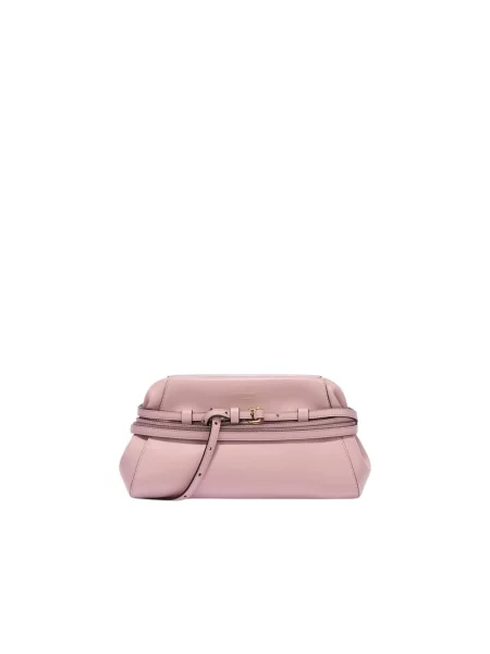 Kopertówka Moschino skórzana wiązana różowa