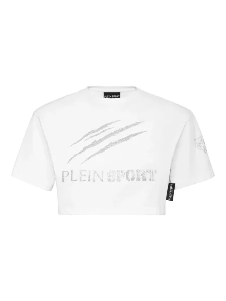 Koszulka Plein Sport z okrągłym dekoltem biała