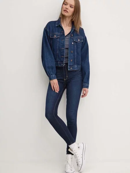 Kavbojke Hollister Co. mornarsko modra