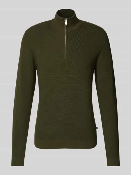 Sweter z dzianiny z kołnierzem model ‘lagoon’ Matinique