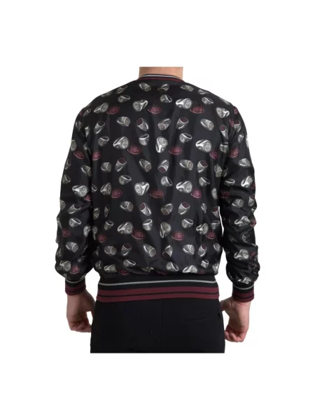 Jedwabna bluza Dolce And Gabbana z nadrukiem czarna