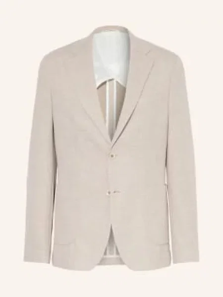 Paul Slim Fit Sako Z Jersey dark beige béžové