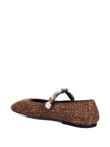 Balerini Jeffrey Campbell din tweed maro